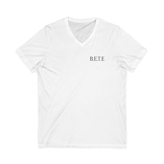 B.E.T.E - T-shirt unisexe à manches courtes en jersey et col en V