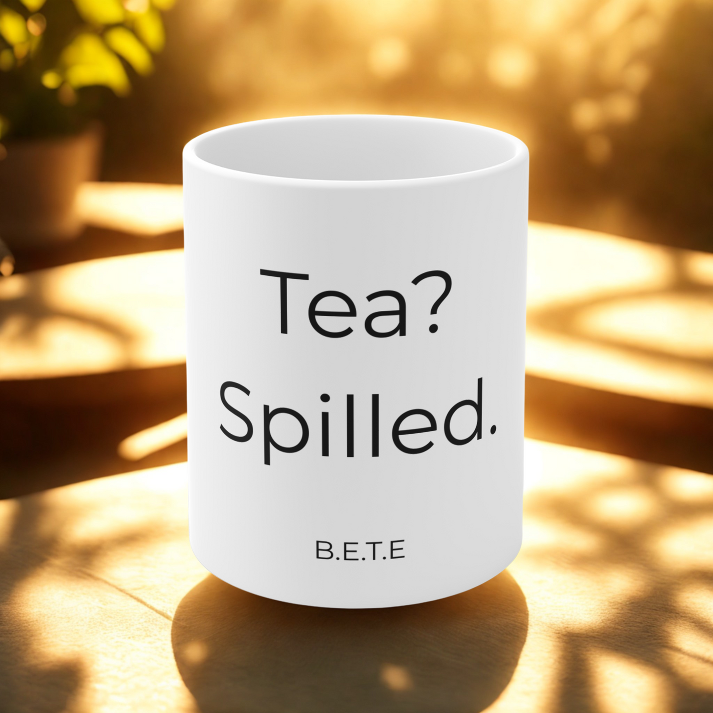 Tea? Spilled. Ceramic Mugs.